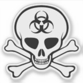 Biohazard schedel Sticker (Voorkant)