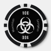 Biohazard Serious Gamers Gift - Zwarte Poker Chips (Voorkant)