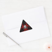 Biohazard Skull Driehoek Sticker (Envelop)