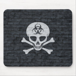 Biohazard Skull w/ Gray Brick Muismat