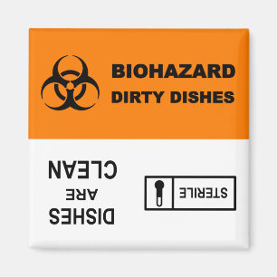 Biohazard Sterile Dishwasmachine Magnet Magneet