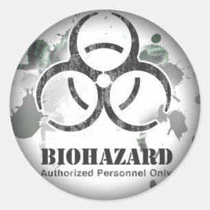 Biohazard sticker