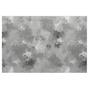 Biohazard Symbol Urban Camo Fabric Stof