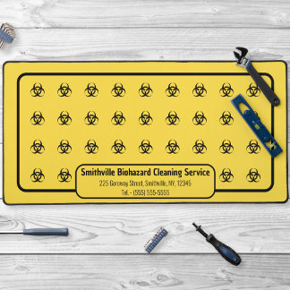 Biohazard Symbols - Zwart op een gele achtergrond Bureaumat