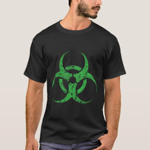 Biohazard Symbool  Green Funny Halloween T-shirt