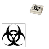 Biohazard Symbool Kunststempel Rubberstempel (Gestempeld)