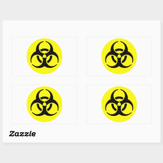 BioHazard Symbool Rechthoekige Sticker (Vel)