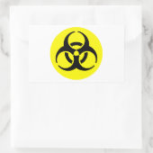 BioHazard Symbool Rechthoekige Sticker (Tas)