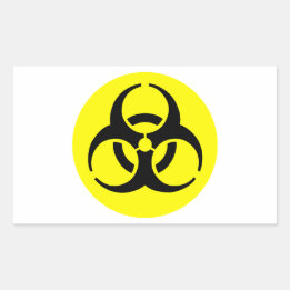 BioHazard Symbool Rechthoekige Sticker