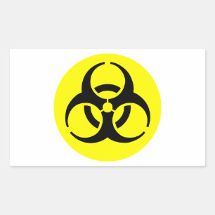 BioHazard Symbool Rechthoekige Sticker