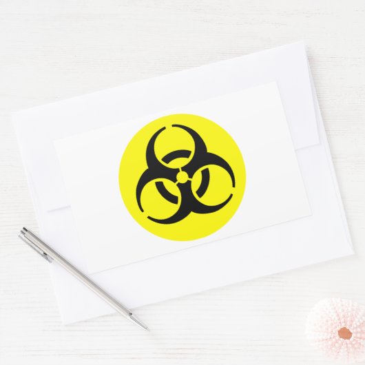 BioHazard Symbool Rechthoekige Sticker (Envelop)