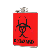 BIOHAZARD Symbool Waarschuwing Label Halloween Pro Heupfles (Links)