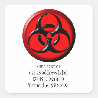 BioHazard Toxic - Red Vierkante Sticker