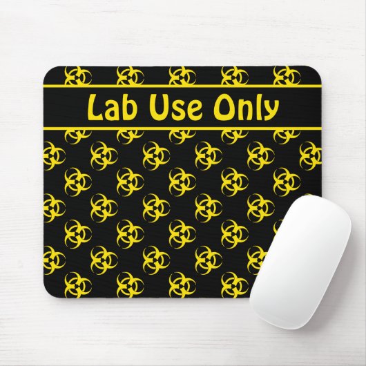 Biohazard Waarschuwing Mousepad w / aangepaste tek Muismat (Met muis)