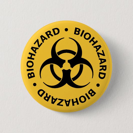 Biohazard Warning Button Pin (Voorkant)