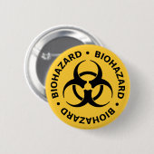 Biohazard Warning Button Pin (Voorkant /achterkant)