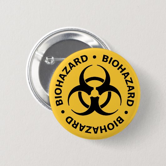 Biohazard Warning Button Pin (Voorkant /achterkant)