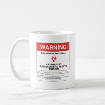 Biohazard Warning Coffee Mok (Square)