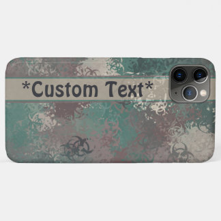 Biohazard Woodland Camo Hoesje met tekst