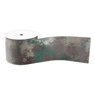 Biohazard Woodland Camo Ribbon Grosgrain Lint