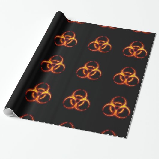 Biohazard Zombie Waarschuwing Cadeaupapier (Uitgerold)