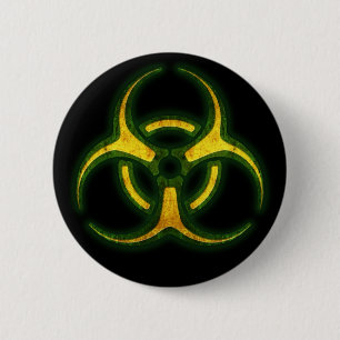 Biohazard Zombie Waarschuwing Ronde Button 5,7 Cm