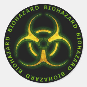 Biohazard Zombie Waarschuwing Ronde Sticker