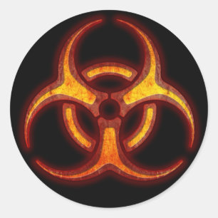 Biohazard Zombie Waarschuwing Ronde Sticker