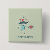 bioingenieurswetenschapper vierkante button 5,1 cm (Voorkant)