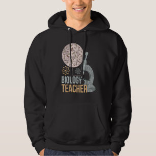 Biologe microbiologie leraar microscoop hoodie