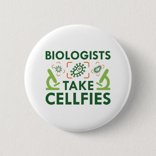 Biologen nemen celfies ronde button 5,7 cm (Voorkant)