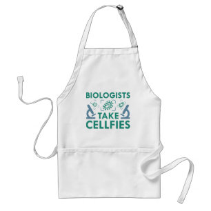 Biologen nemen celfies standaard schort