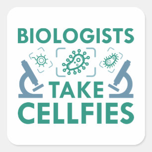 Biologen nemen celfies vierkante sticker