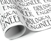 Biological Engineer Grey Wavy Text Cadeaupapier (Rol Hoek)