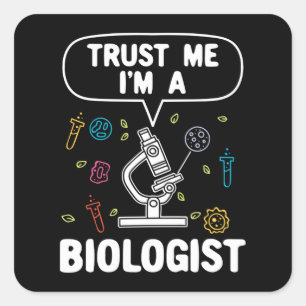 Biologie Bioloog Gift Vierkante Sticker