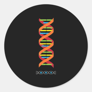 biologie dna molecule wetenschapsleraar genen ronde sticker
