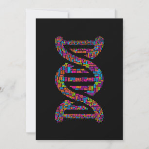 biologie-DNA-molecule woordwolkendocent Feestdagenkaart