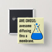 Biologie en chemie: Onderwijswetenschap is Geweldi Vierkante Button 5,1 Cm (Voorkant /achterkant)