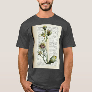 Biologie Floral bloemen in boek unieke gedetaillee T-shirt