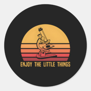 Biologie Geniet van kleine dingen Microscopie Ronde Sticker