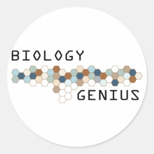 Biologie Genius Ronde Sticker