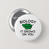 Biologie groeit op je ronde button 5,7 cm (Voorkant /achterkant)