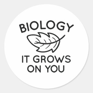 Biologie groeit op je ronde sticker