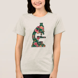 Biologie Hawaiian Bloemenmicroscoop T-shirt