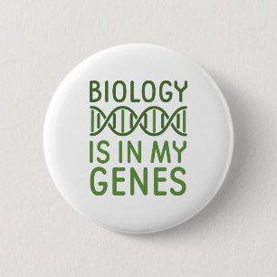 Biologie in mijn genen ronde button 5,7 cm