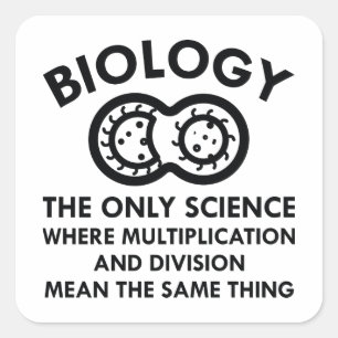 Biologie in mijn genen vierkante sticker