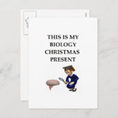 biologie-kerstgrap feestdagenkaart (Voorkant / Achterkant)