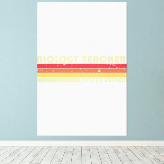 BIOLOGIE-TEACHER Funny Job Title Professional Birt Canvas Afdruk (Insitu (Houten vloer))