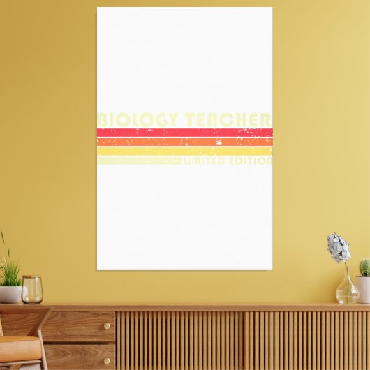 BIOLOGIE-TEACHER Funny Job Title Professional Birt Canvas Afdruk (Insitu (Woonkamer))