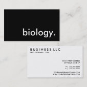 biologie. visitekaartje (Voorkant / Achterkant)
